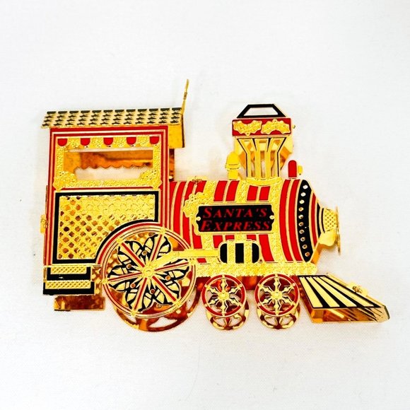 Baldwin 24kt Plated Vtg. Train Ornament (1998) - Picture 2 of 9